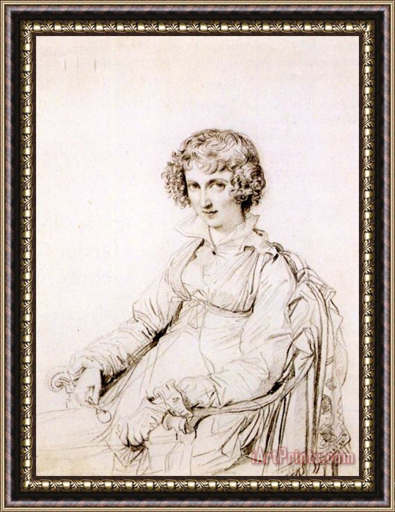 Jean Auguste Dominique Ingres Mrs Charles Thomas Thruston, Born Frances Edwards Framed Print