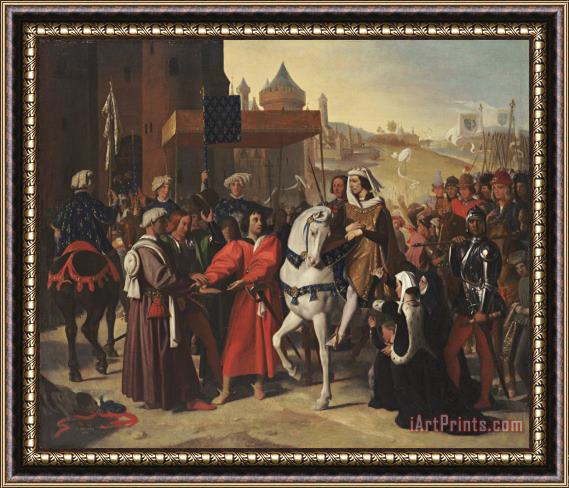Jean Auguste Dominique Ingres The Entry Into Paris of The Dauphin, Later Charles V Framed Print