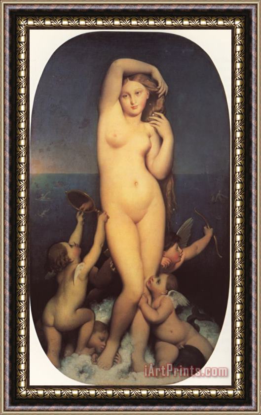 Jean Auguste Dominique Ingres Venus Anadyomene Framed Print