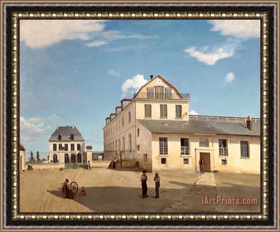 Jean Baptiste Camille Corot House And Factory of Monsieur Henry Framed Painting
