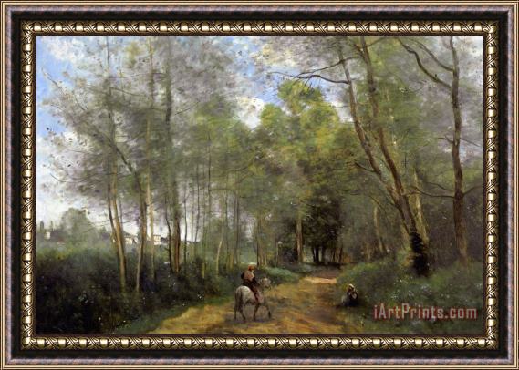 Jean Baptiste Camille Corot Ville Davray Framed Painting