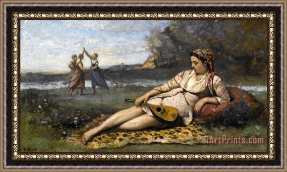 Jean Baptiste Camille Corot Young Women of Sparta (jeunes Filles De Sparte) Framed Print