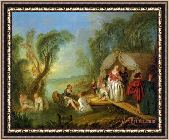 Jean Baptiste Joseph Pater Fete Galante Framed Painting