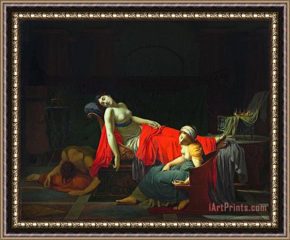 Jean-Baptiste Regnault Death of Cleopatra Framed Painting