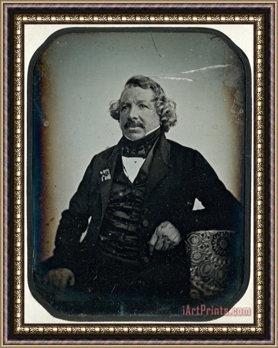Jean Baptiste Sabatier-Blot Louis Jacques Mande Daguerre Framed Print