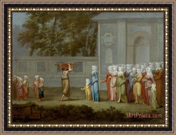 Jean Baptiste Vanmour The First Day of School Framed Print