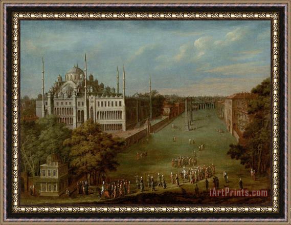 Jean Baptiste Vanmour The Grand Vizier Crossing The Atmeydani (horse Square) Framed Painting