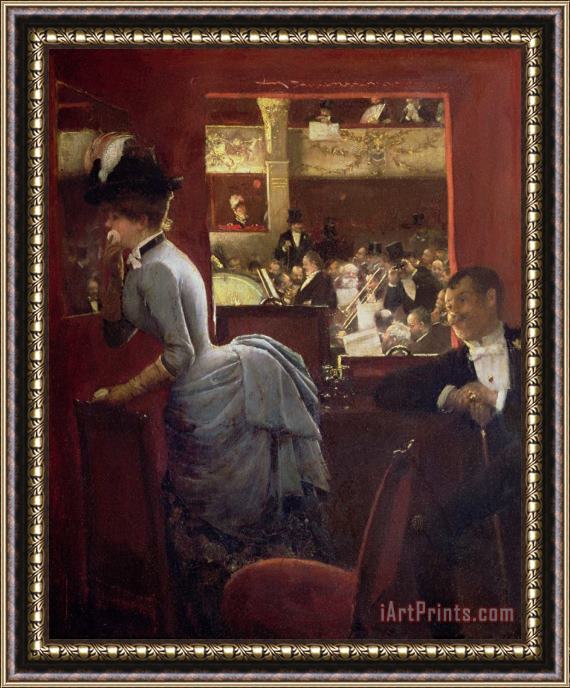 Jean Beraud The Box by the Stalls Framed Print