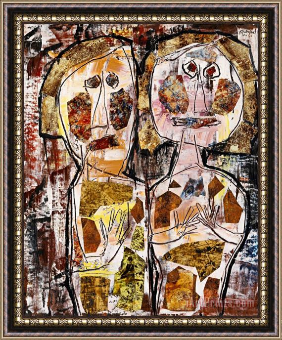 Jean Dubuffet Compagnonnage Framed Painting