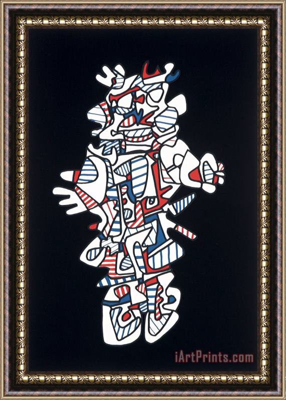 Jean Dubuffet Epiphanor, From Presences Fugace (fleeting Presences), 1973 Framed Painting
