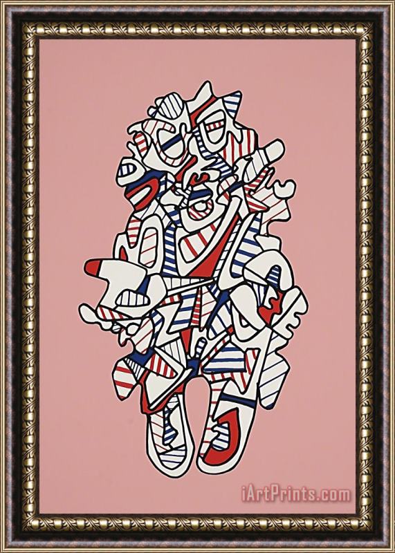 Jean Dubuffet Objectador, From Presences Fugaces, 1973 Framed Print