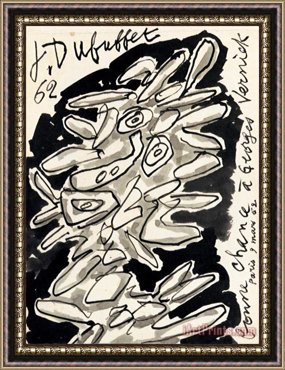 Jean Dubuffet Tete Framed Print