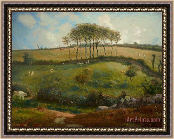 Jean-Francois Millet Pasture Near Cherbourg Framed Painting