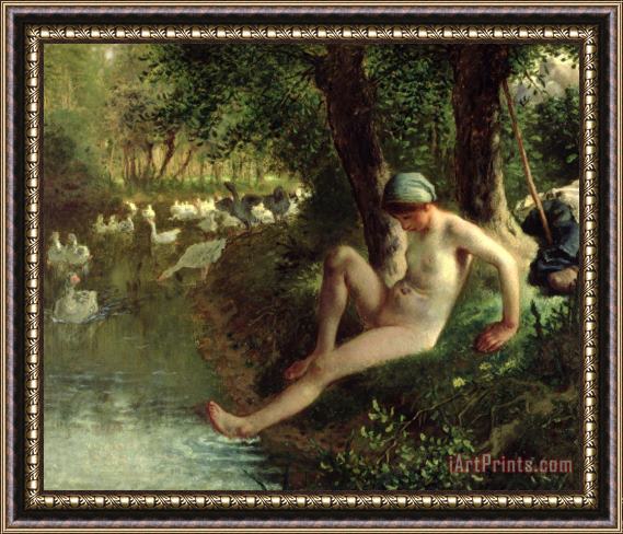 Jean-Francois Millet The Bather Framed Painting