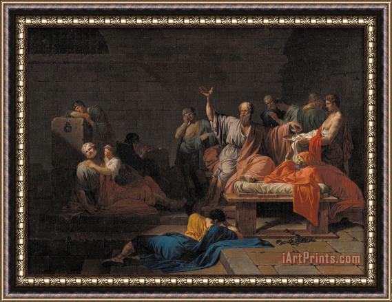 Jean Francois Pierre Peyron The Death of Socrates Framed Print
