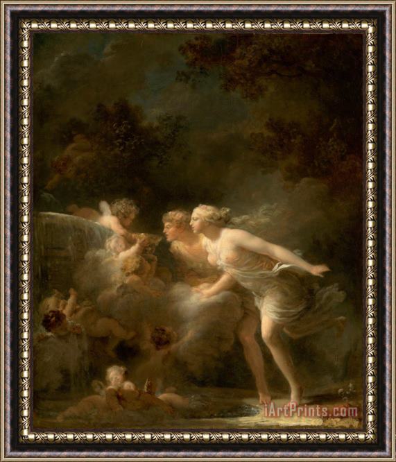 Jean Honore Fragonard The Fountain of Love Framed Painting