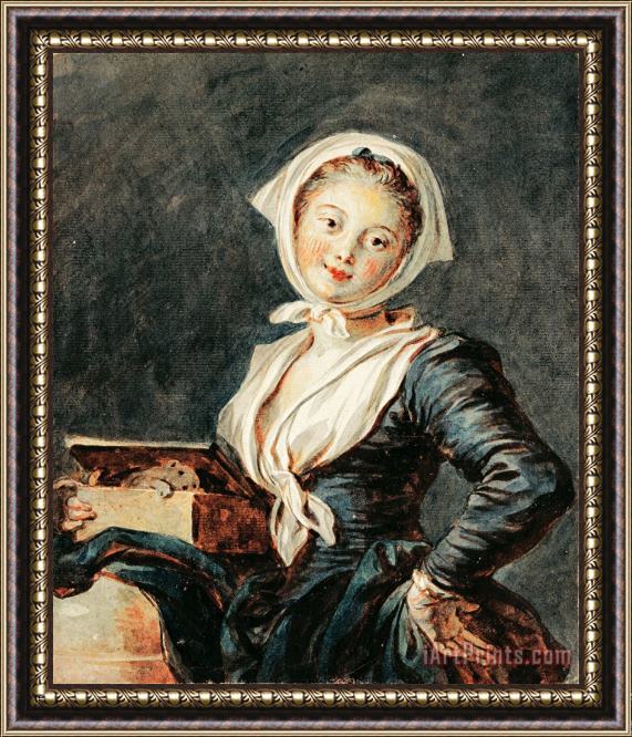 Jean Honore Fragonard The Girl with The Marmot Framed Painting