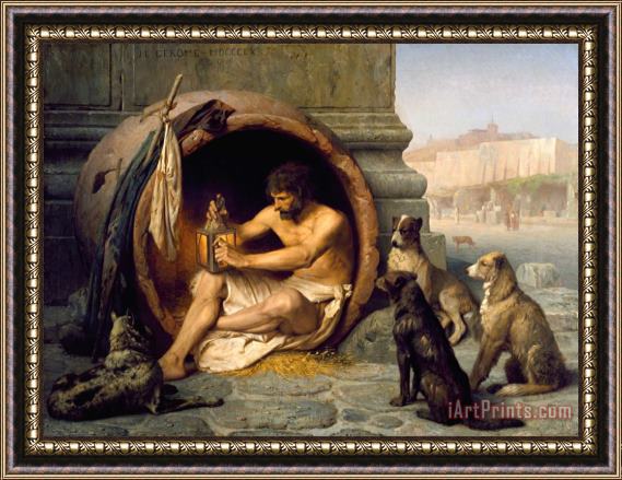 Jean Leon Gerome Diogenes Framed Print