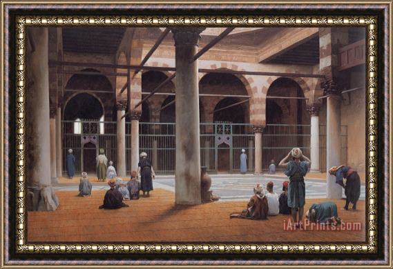 Jean Leon Gerome Interior of a Mosque Framed Painting