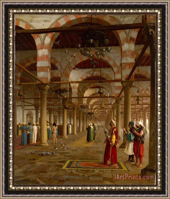 Jean Leon Gerome Public Prayer in The Mosque of Amr, Cairo Framed Print