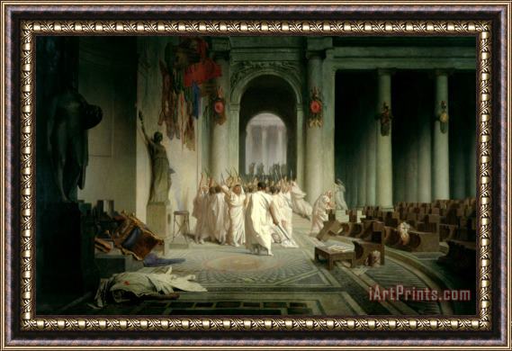Jean Leon Gerome The Death of Caesar Framed Painting