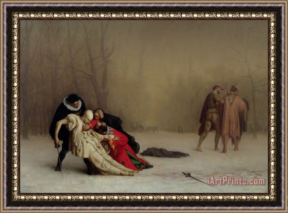 Jean Leon Gerome The Duel after the Masquerade Framed Print