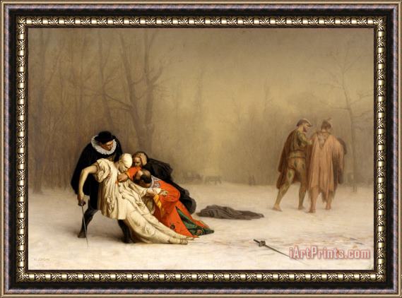 Jean Leon Gerome The Duel After The Masquerade Framed Print