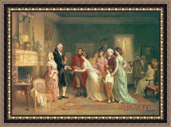 Jean Leon Jerome Ferris Washingtons Birthday Framed Painting