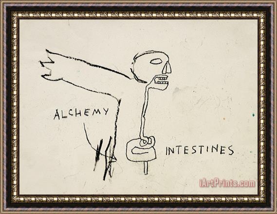 Jean-michel Basquiat Alchemy, 1985 Framed Painting