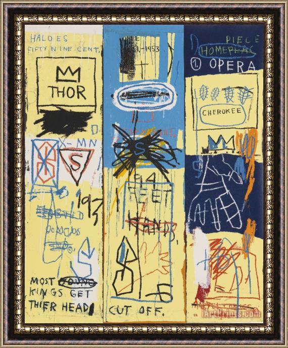 Jean-michel Basquiat Charles The First 1982 Framed Print