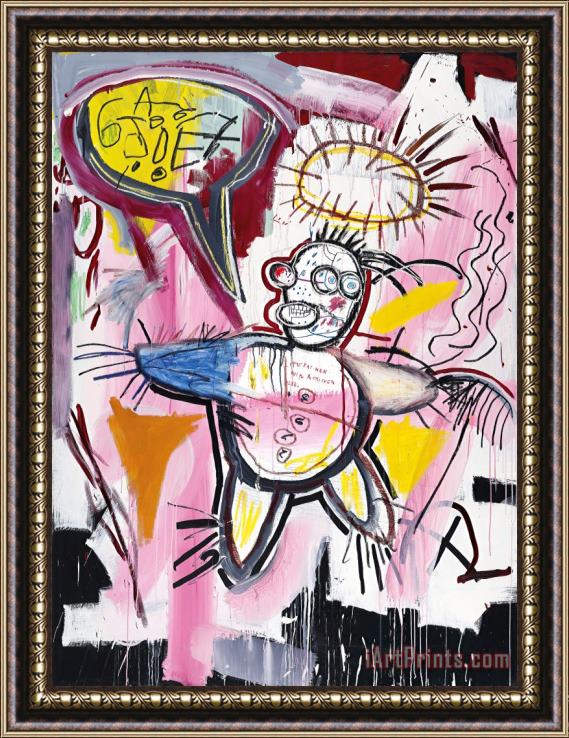 Jean-michel Basquiat Donut Revenge, 1982 Framed Painting