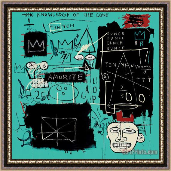 Jean-michel Basquiat Equals Pi, 1982 Framed Painting