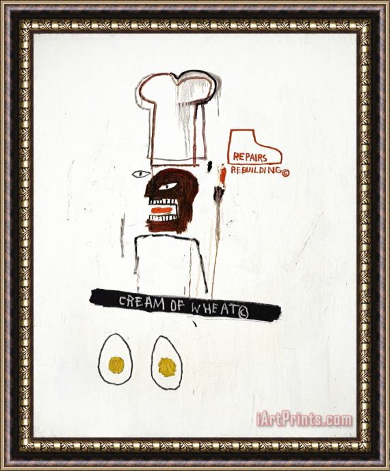 Jean-michel Basquiat Farina, 1984 Framed Painting