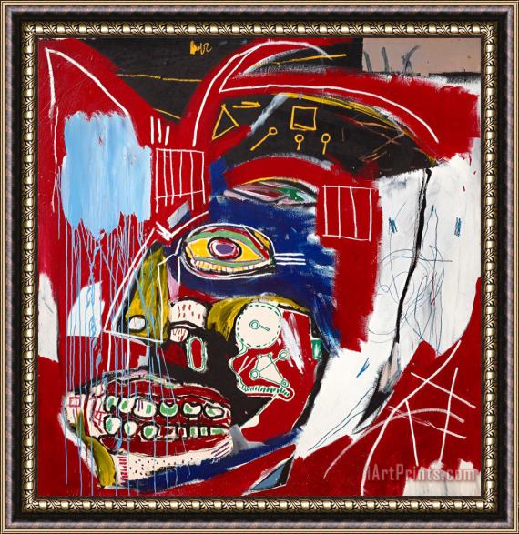 Jean-michel Basquiat In This Case, 1983 Framed Painting