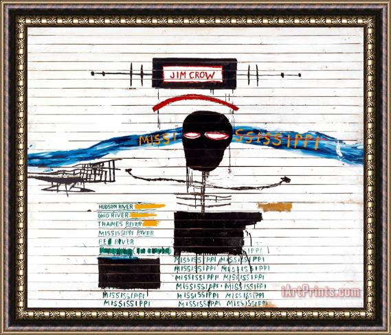 Jean-michel Basquiat Jim Crow, 1986 Framed Print