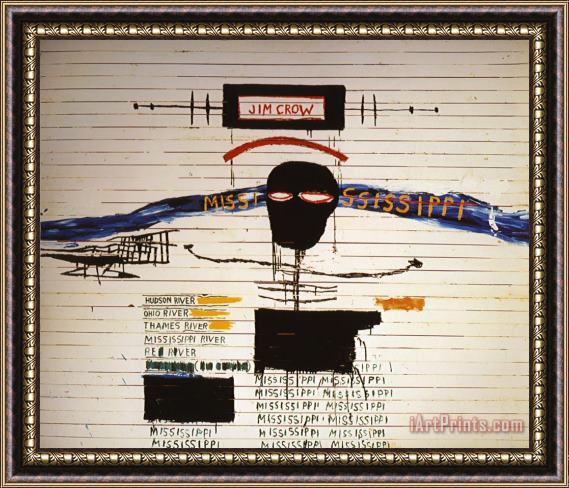 Jean-michel Basquiat Jim Crow Framed Print