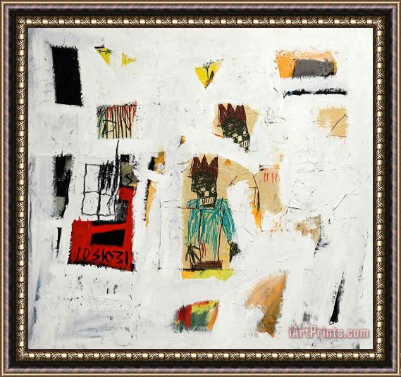 Jean-michel Basquiat Number 18, 1981 Framed Print