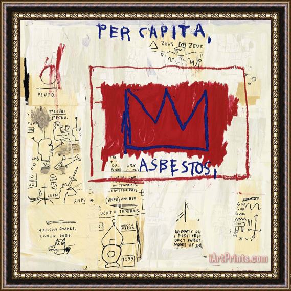 Jean-michel Basquiat Per Capita, 1982 2001 Framed Painting