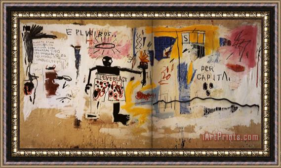 Jean-michel Basquiat Per Capita Framed Print