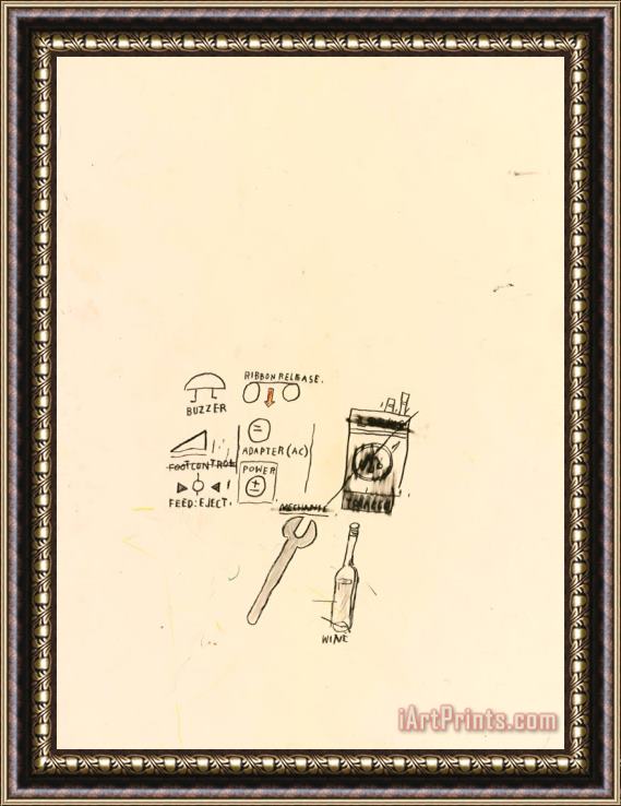 Jean-michel Basquiat Ribbon Release Framed Print