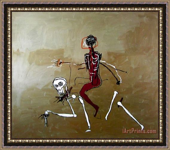 Jean-michel Basquiat Riding with Death (1988), Ca. 2010 Framed Painting