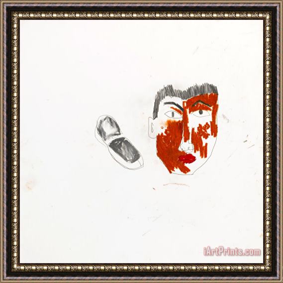 Jean-michel Basquiat Untitled Aka Portrait of Pierre Framed Painting