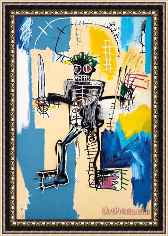 Jean-michel Basquiat Warrior, 1982 Framed Painting