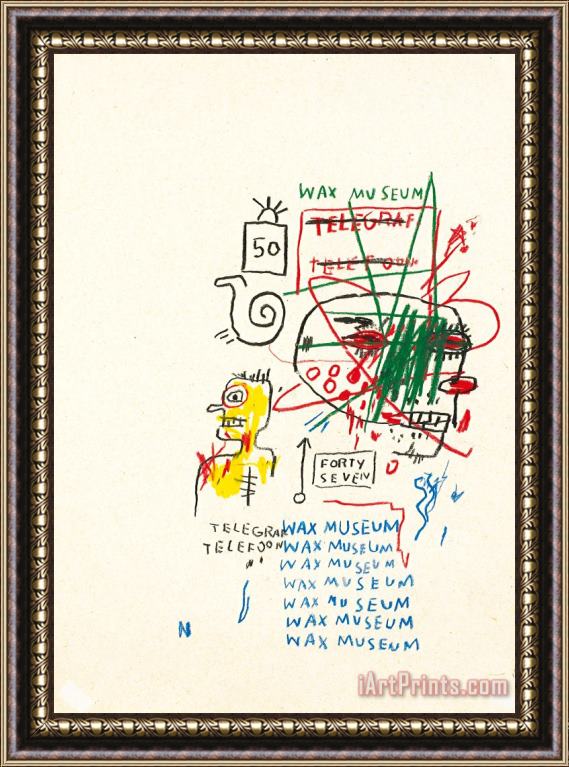 Jean-michel Basquiat Wax Museum Framed Print