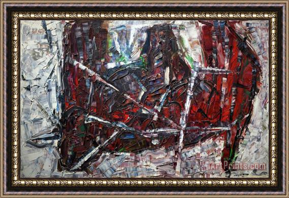 Jean-paul Riopelle Cathedrale, 1966 Framed Painting