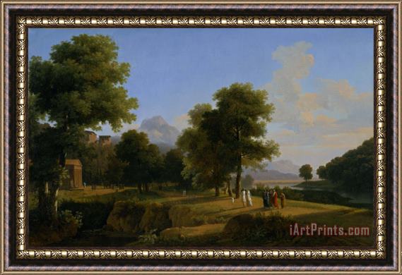 Jean Victor Bertin Landscape, Site of Greece (paysage, Site De La Grece) Framed Print