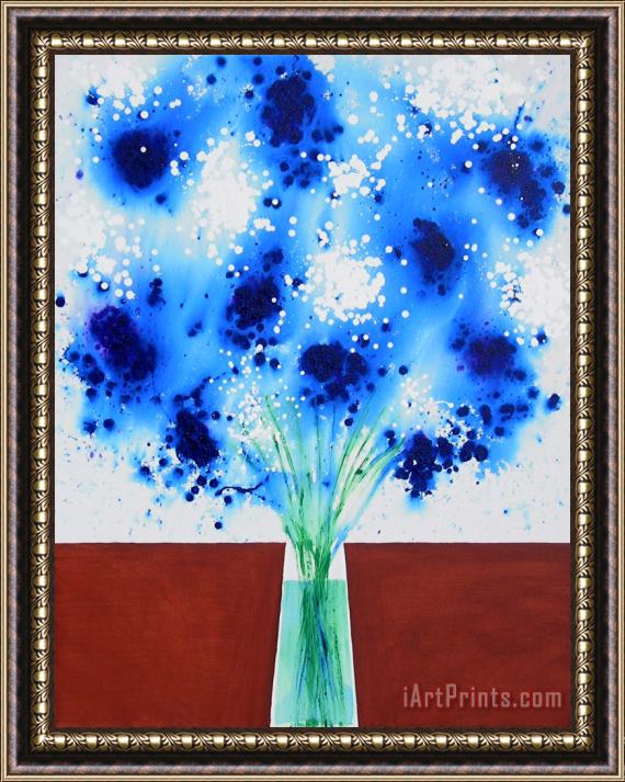 Jerome Lawrence Lifes Drama Blue V Framed Painting