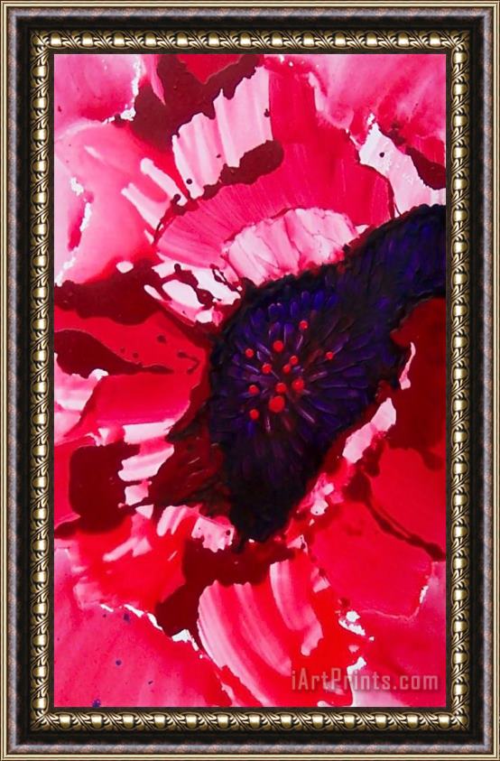 Jerome Lawrence Poppy Bloom Framed Painting