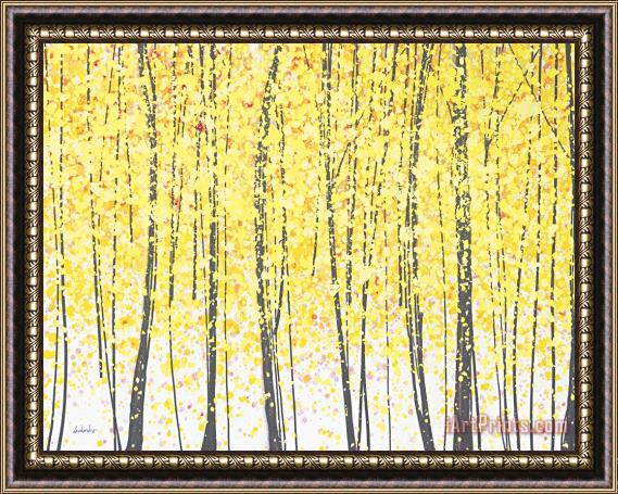 Jerome Lawrence Trees at Twilight Gold Framed Painting