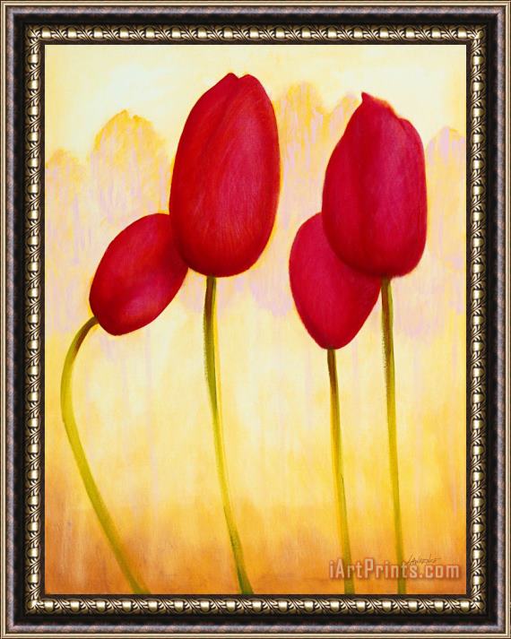 Jerome Lawrence Tulips are People XV Framed Painting